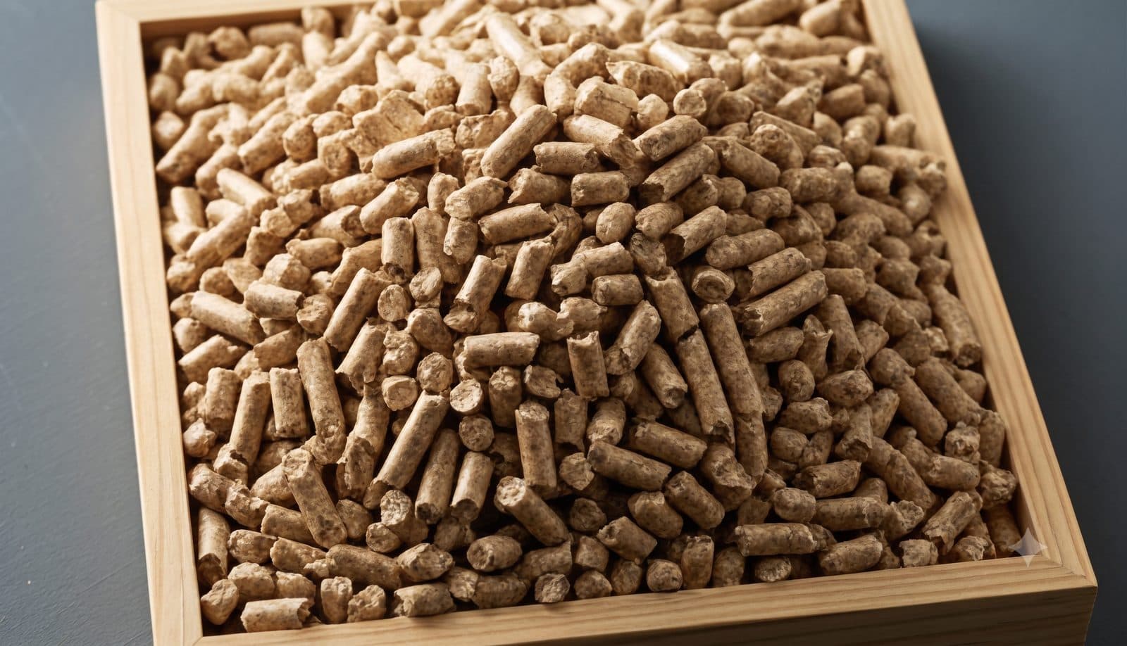 Close-up of biomass pellets